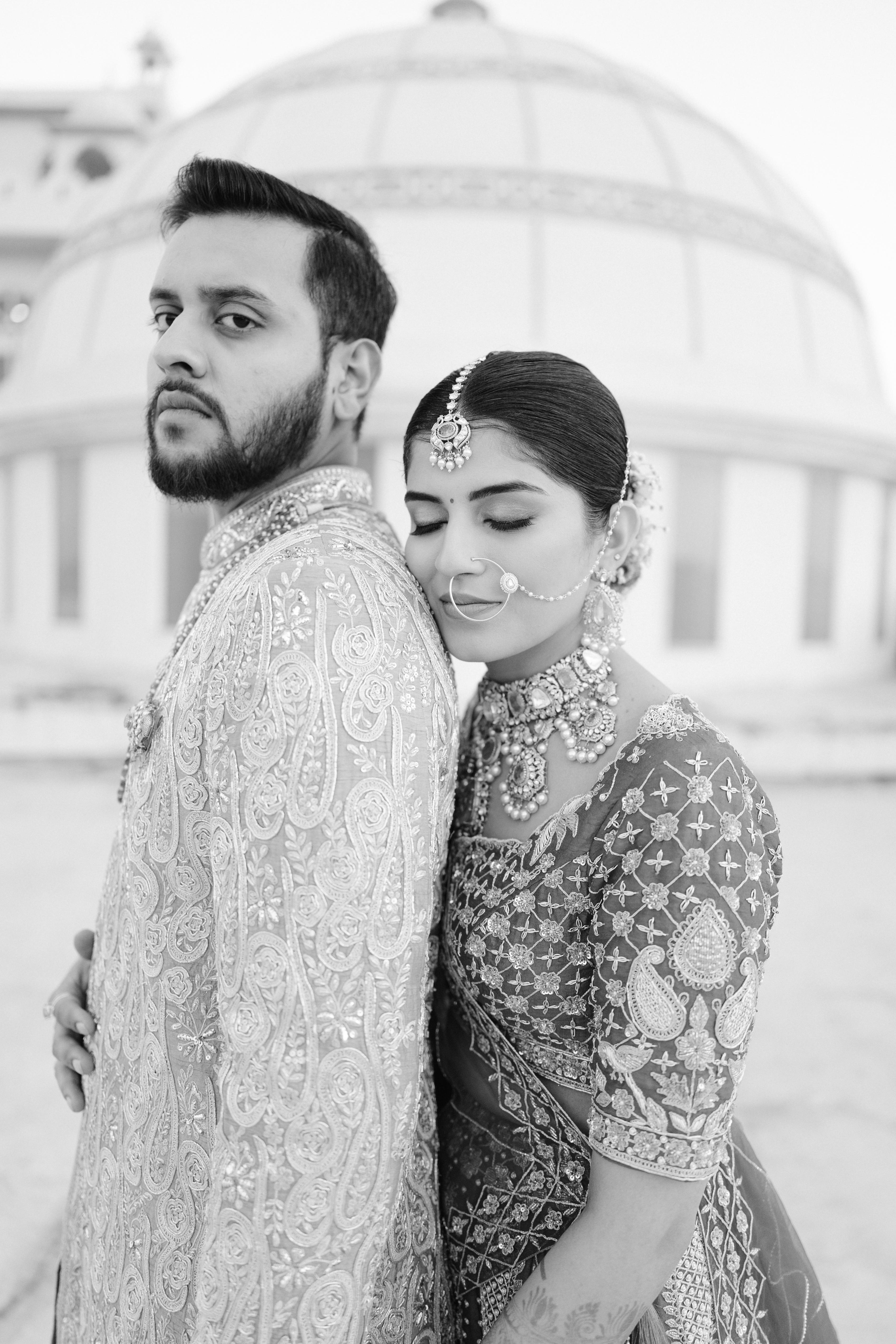 Wedding — tender moment